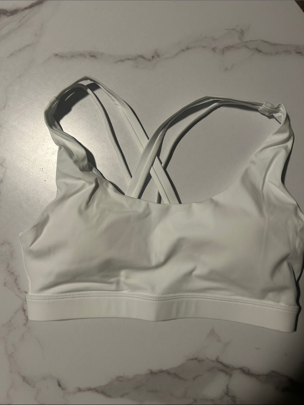 Running Girl White Cross-Back Sports Bra - Women Intimates